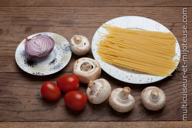 One Pot Pasta Spaghettis Aux Champignons Et Tomates Au Multicuiseur